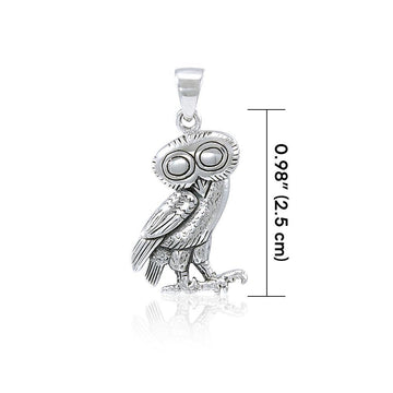 Greek Owl Athena Silver Pendant TPD2853 - Jewelry
